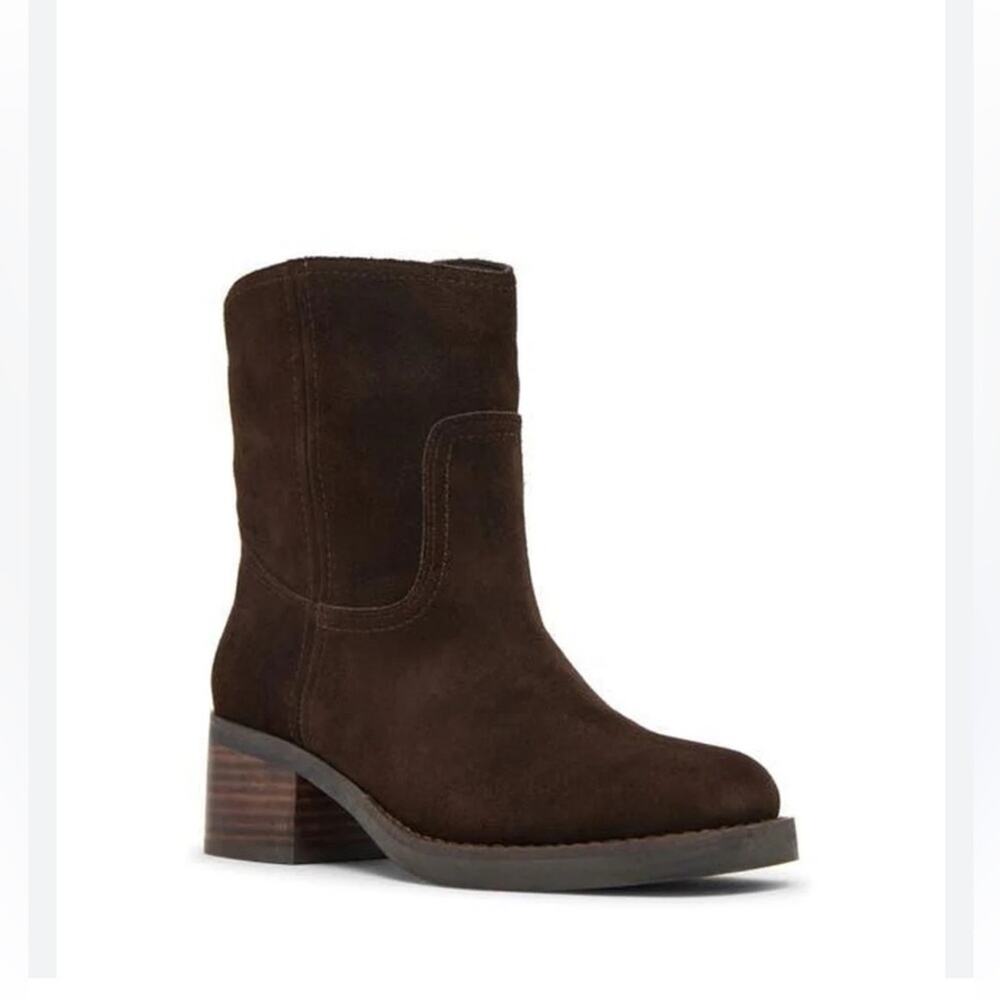 <<Blondo Chyler Side Zip Brown Suede Booties – Sz 9M